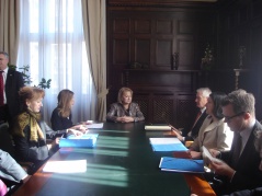 12 March 2012 National Assembly Speaker Prof. Dr Slavica Djukic Dejanovic speaks to Council of  Europe Secretary General Thorbjørn Jagland